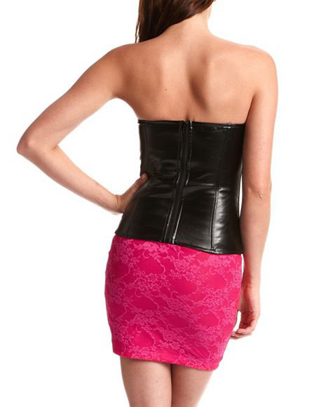 Pieced Pleather корсет